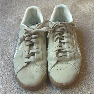 Reebok Light Tan Sneakers with Brown Soles